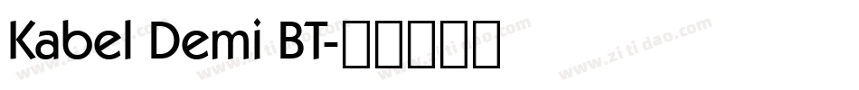 Kabel Demi BT字体转换